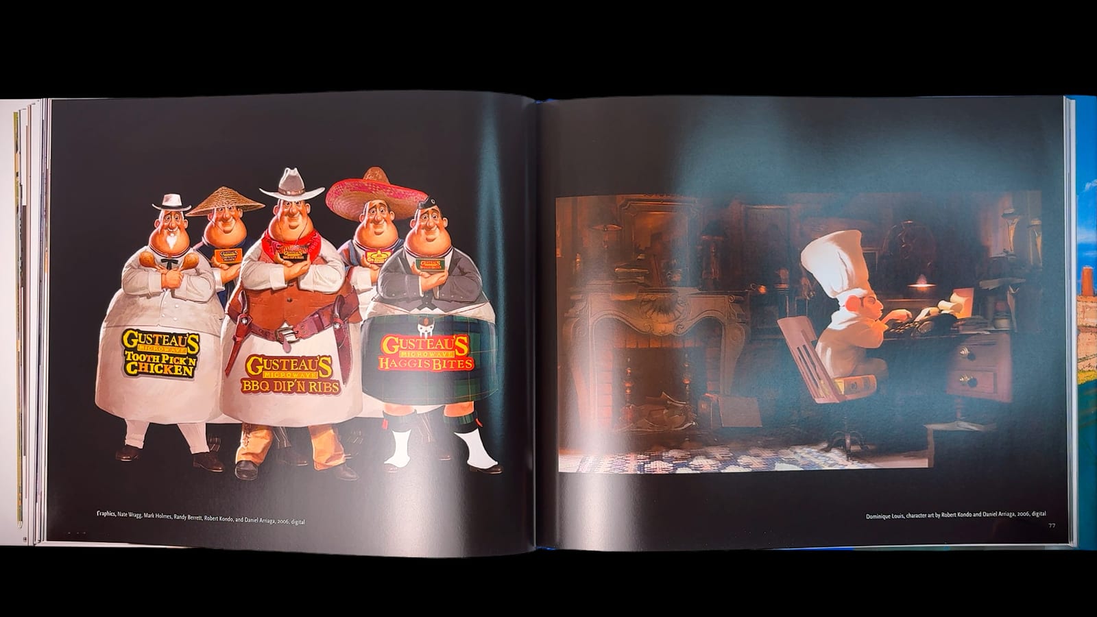 Interior spread from The Art of Ratatouille, Chronicle Books 2007