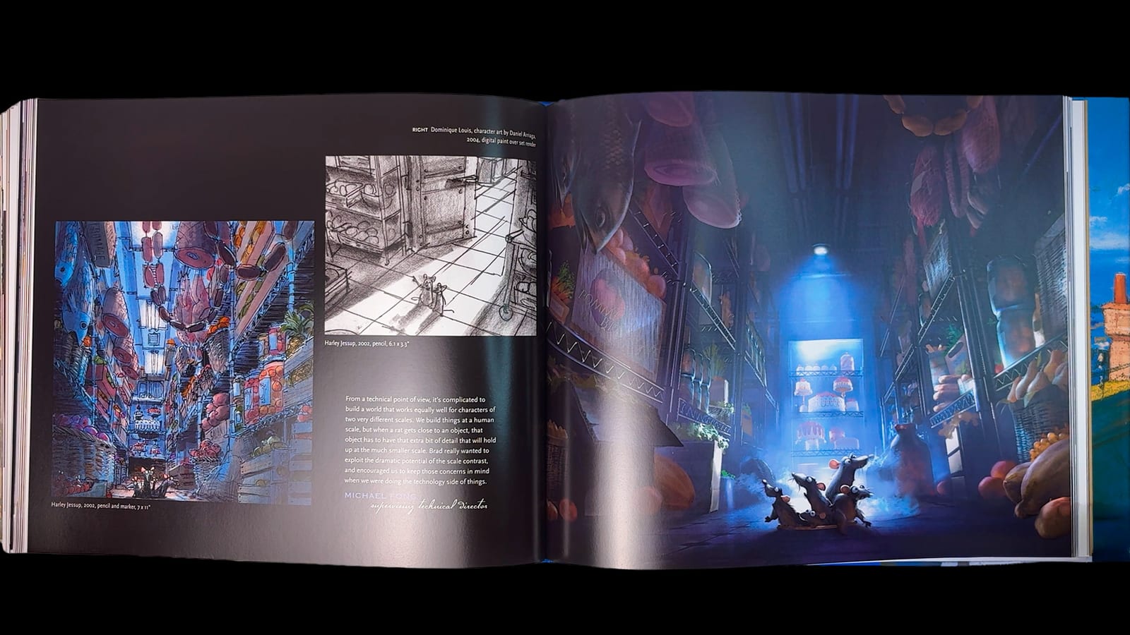 Storyboards and story development pages from The Art of Ratatouille