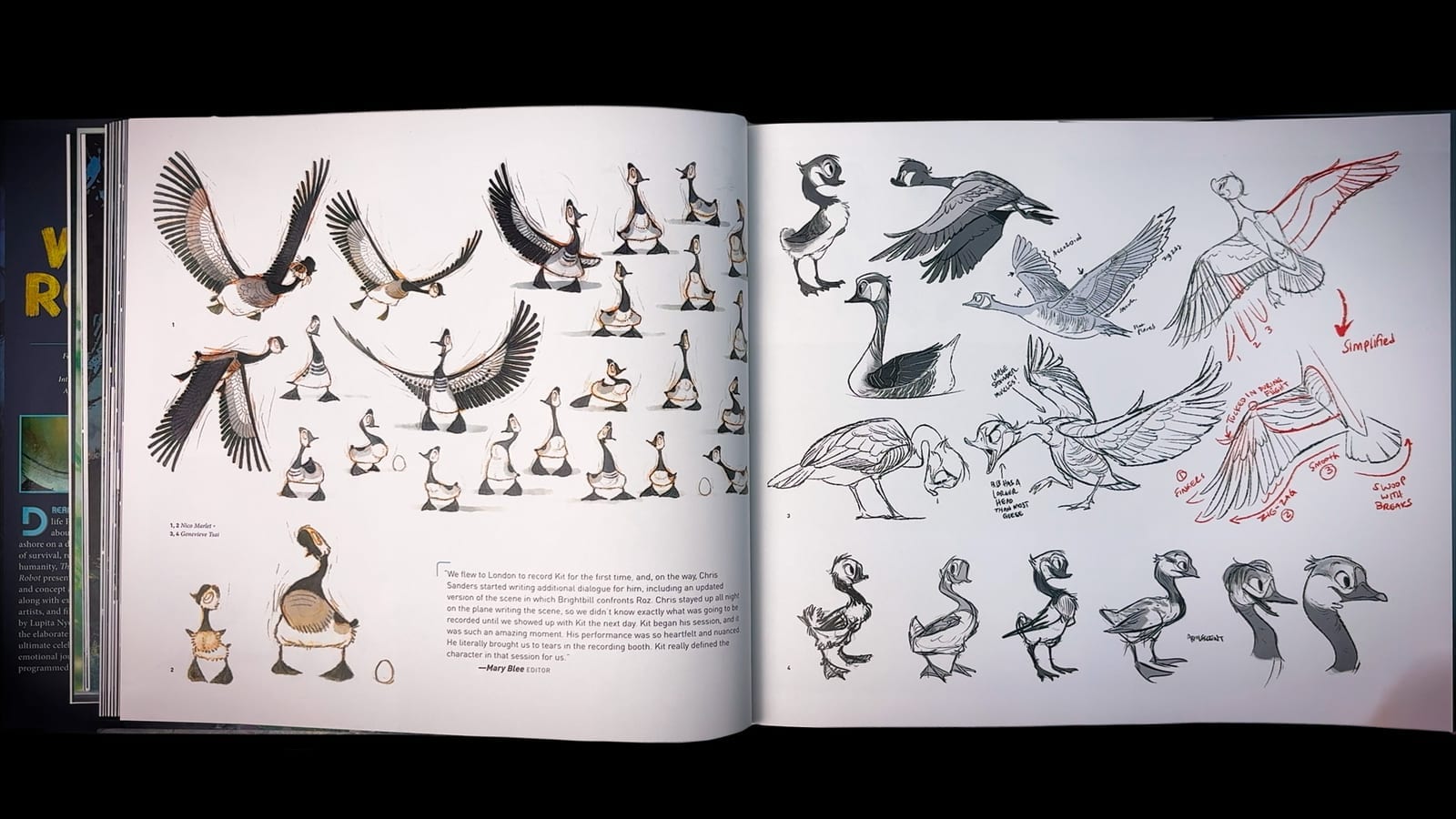 Interior spread from The Art of DreamWorks The Wild Robot