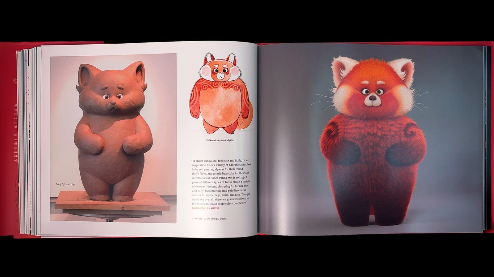 Interior spread from The Art of Turning Red, Chronicle Books 2022