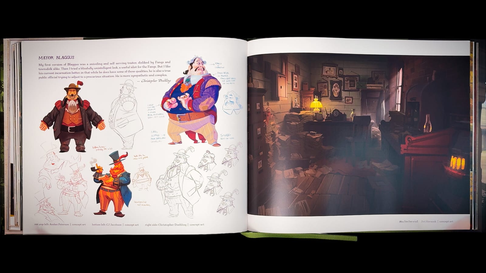 Storyboards and the original short film A Crow for the Carriage from The Art of The Wingfeather Saga