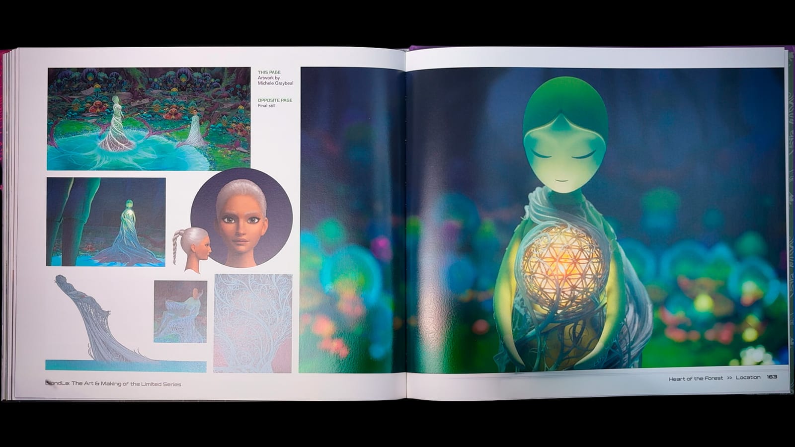 WondLa book spread — Heart of the Forest
